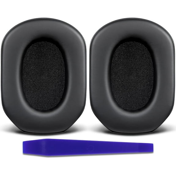 SOULWIT Replacement Earpads for Walker's Razor, Razor Digital, Razor Bluetooth, Razor X-TRM Muffs, XCEL, XCEL BT Earmuff, Ear Pads Cushions with Soft Protein Leather and High-Density Foam - Black