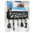 thumbnail image 3 of Contemporary Home Living 3" Black Multi-purpose Wall Mount Key and Mail Holder, 3 of 3