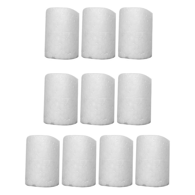 KLKCMS 10 Pieces Foam Circles for Crafts Foam Tube for DIY Modeling School Projects 6x3.5cm