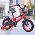 thumbnail image 2 of PASO NIÑOS Bicicleta para niños de 12/14/16 pulgadas, bicicleta para niños y niñas, bicicleta para niños de altura ajustable con cesta desmontable para 2-7 años Abanopi PASO NIÑOS, 2 of 7