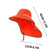 thumbnail image 3 of High Visibility Reflective Sun Hat with Neck Flap Wide Brim Work Safety Boonie Hats Adjustable Bucket Cap for Men Women, 3 of 6