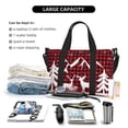thumbnail image 4 of Honeii Christmas Buffalo Plaid Print Hand Travel Bag,Travel Duffle Bag, Waterproof Weekender Bag,Carry On Tote Bags,Weekender Tote Bag,for Weekend and Business Travel, 4 of 7