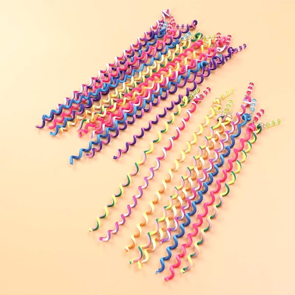 DEEPCRAFF 24Pcs Small Hair Rollers Hair Accessories for Kids and Children with Crystal Material