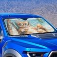 thumbnail image 2 of KUIFORTI Cat Windshield Sun Shade Large Car Sun Shade Windshield Cute Girly Car Front Window Sunshades Sun Visor Keeps Your Vehicle Cool for Most Sedan, SUV, Van, Hatchback, 2 of 5
