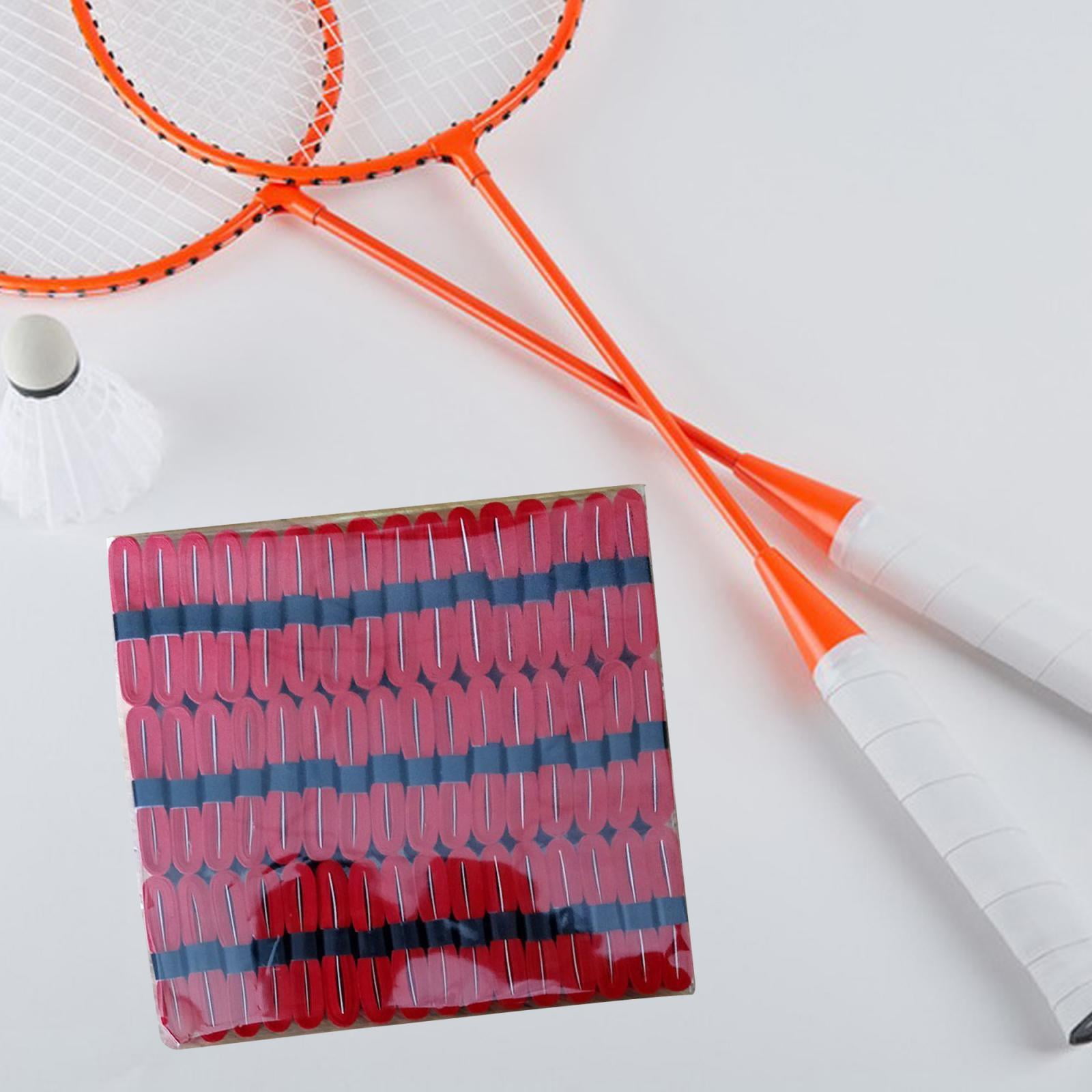 harayaa 48Pcs Tennis Racket Grip Tape Badminton Squash Racket Over Grip Sweat Absorption red