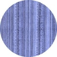 thumbnail image 1 of Ahgly Company Indoor Round Abstract Blue Modern Area Rugs, 7' Round, 1 of 4