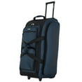 thumbnail image 4 of Wrangler 30-inch Large Checked Multi-Pocket Upright Rolling Duffel Bag for Travel, Blue Pond, 4 of 8