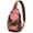 Ocean, variant on Rustic Plaid Print Sling Backpack, Lightweight Buffalo Checkered Crossbody Bag for Travel, Vintage Red and Black Plaid Pattern with Farmhouse Aesthetic
