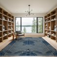 thumbnail image 2 of ODIKA 9'x12' Washable Area Rug Turtle Ocean Interlocking Wave Nautical Symmetrical Geometric for Great Room, Indoor Concept, Large Living Low Pile, Flatwoven, 2 of 7