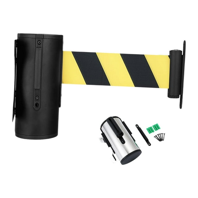 Abbracc Wall Mount Retractable Belt Barrier Crowd Control Barrier Queue Line Divider for 2 m