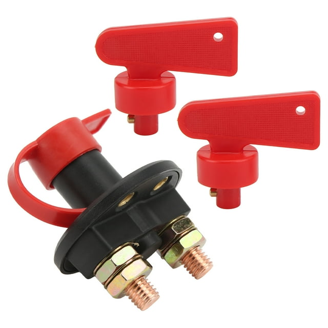 Car Battery Disconnect Switch, Brass Terminal Cars Power Off Switches DC 12V-24V No Electric Leakage For Boat