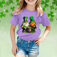 thumbnail image 2 of TZEWGL Tops For Kid Short Sleeve Round Neck Cartoon Prints Trendy Fans Present Blouse For Toddlers size 10-11T, 2 of 4