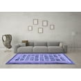thumbnail image 3 of Ahgly Company Indoor Rectangle Abstract Blue Modern Area Rugs, 8' x 10', 3 of 4