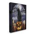 thumbnail image 2 of Stupell Industries Full Moon Halloween Night Spooky Black Cat Jack-o'-lantern, 30 x 40, Design by Grace Popp, 2 of 5