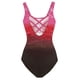 thumbnail image 2 of Traje de baño de una pieza Traje de baño cruzado sin espalda para mujer Control de barriga, 2 of 8