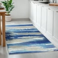 thumbnail image 4 of SARAG 3'x5' Washable Area Rug, Modern Foldable Soft Non Slip Carpet for Bedroom Kids Room Nursery Office Door entrance, Blue Apricot, 4 of 10