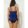 thumbnail image 3 of Attraco Womens V-neck Tankini Tops Ruffle Layered Padded Swimsuits Top UPF 50+ Flowy Bathing Suits Swimwear Top Only, 3 of 5