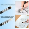 thumbnail image 4 of Uxcell Artist Blending Sponge Pen, 2 Pcs Double Headed Rubbing Sketch Pen Brush for Artist Lightening Highlight, Silver, 4 of 6