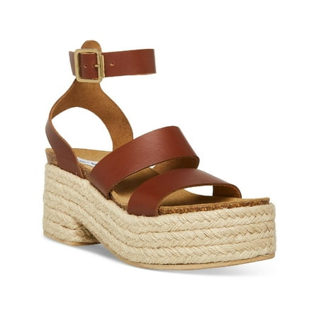 

Steve Madden Womens Kelton Leather Ankle Strap Platform Sandals