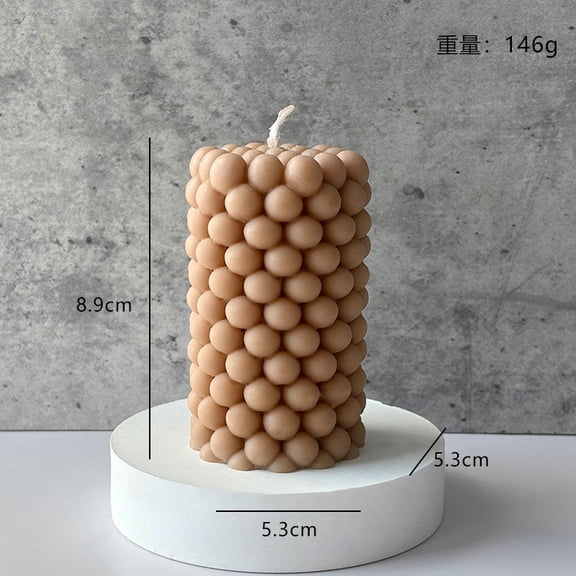 Nvzi 3Pcs of light brown home decoration candles, 3.5×2.09 inch soy wax hourglass cylindrical candles - elegant decorative candles suitable for romantic dinner atmosphere and home gifts