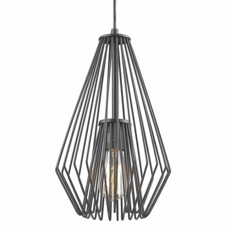 

Z-Lite 442Mp Quintus 9 Wide Cage Mini Pendant - Black