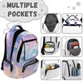 thumbnail image 6 of Aplkyhs Adorable Backpack Lightweight Casual School Bookbag for Kids 9-12 Water Resistant with Padded Straps for Daily Use Galaxy Axolotl, 6 of 7
