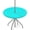 Blue, variant on Red Round Fitted Tablecloth with Umbrella Hole and Hidden Zipper Elastic Table Cover Waterproof Table Protector for Picnic Party Patio Garden (45‘’-52‘’)