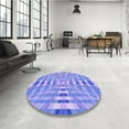 thumbnail image 3 of Ahgly Company Indoor Round Patterned Blue Angel Blue Area Rugs, 8' Round, 3 of 6