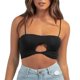 thumbnail image 1 of Camiseta sin mangas de verano para mujer, camiseta sin mangas con tirantes finos, Color puro, recortada, sin mangas, para mujer, 1 of 6