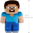 thumbnail image 3 of Figura de peluche Mattel Minecraft Steve de 40 cm con juego auténtico, 3 of 6