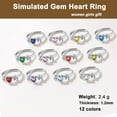thumbnail image 5 of U7 Birthstone Heart Ring for Women Teen Gilrs 925 Sterling Silver Band Rings August Peridot Crystal Gemstone Ring Jewelry Birthday Gift for Daughter Wife, 5 of 9
