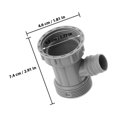 thumbnail image 2 of WRITWAA 3pcs Kitchen Sink Drain Pipe Adapter Pipe Fitting Connectors Grey ABS 3-Way Shape, 2 of 8