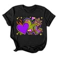 thumbnail image 5 of PMUYBHF Chemises Décontractées pour Femmes Mardi Imprimé Col Rond Manches Courtes Tee Tops Tunique Blouse 3881 m, 5 of 5