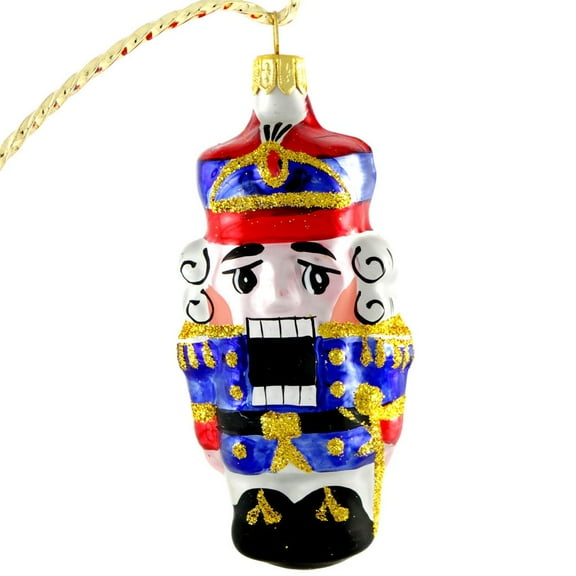 Nutcracker - Hand Blow Glass Christmas Tree Ornament
