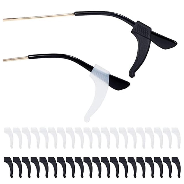 20 pares de ganchos para las orejas de silicona antideslizantes para gafas, almohadillas suaves y cómodas para las puntas de las patillas, gafas deportivas para leer, 20 pares