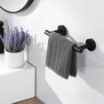 thumbnail image 3 of Bathroom Towel Rack, Wall Mounted Towel Rack 40cm, Stainless Steel SUS304, Matte Black Towel Rack - Black, 3 of 5