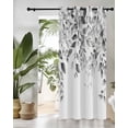 thumbnail image 3 of Rustic Floral Plant Thermal Insulated Blackout Curtains for Bedroom 36 Length Pastoral Grey Eucalyptus Leaves Room Darkening Curtain 1 Panel Grommet Window Curtain Drape for Living Room Nursery Room, 3 of 7