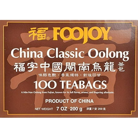 China Oolong Tea - Foojoy China Classic Oolong Tea 100 Individually Wrapped Teabags + One NineChef Spoon Per Order