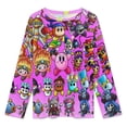 thumbnail image 3 of Kirby Star Allies Game Womens Pajama Set Loungewear Cozy Soft House Wear Sets Long Sleeve Round Neck T Shirt Top Bottom Pants Sleepwear, 3 of 9