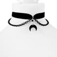 thumbnail image 2 of Choker Necklace Multi Chains Gothic Style Cool Short Moon Shape Hollow Out Women Necklace Female Accessory, 2 of 8