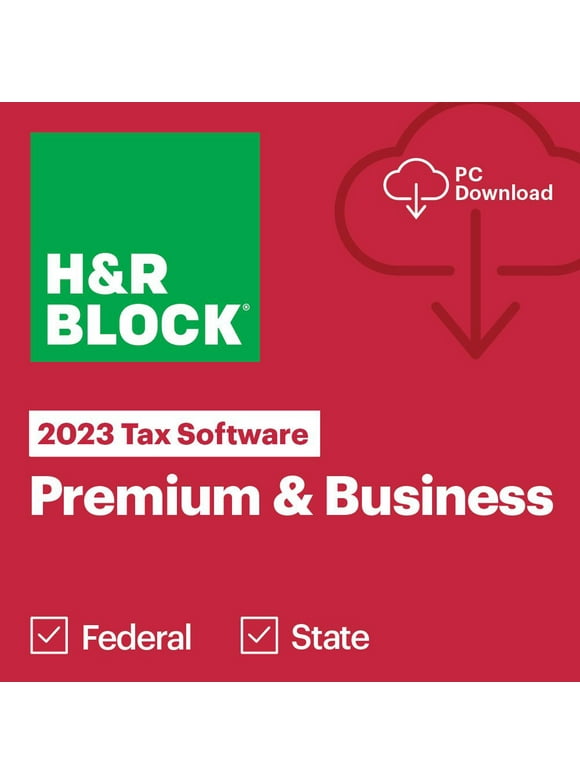 H&R Block 2023 Premium & Business Tax Software PC Download