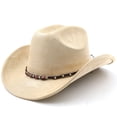 thumbnail image 2 of Western Cowboy Hat For Outdoor Adventure Travel Riding And Country Style Craftsmanship With Curved Brim And Timeless Appeal, 2 of 3
