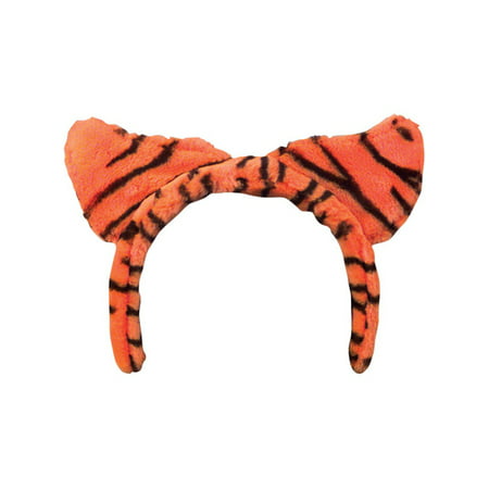 Girls Kids Tiger Stripe Orange And Black Cat Ear Headband Costume Accessory