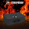 thumbnail image 2 of Caja fuerte resistente al fuego, xilada, con cerradura con llave, negra, 2 of 7