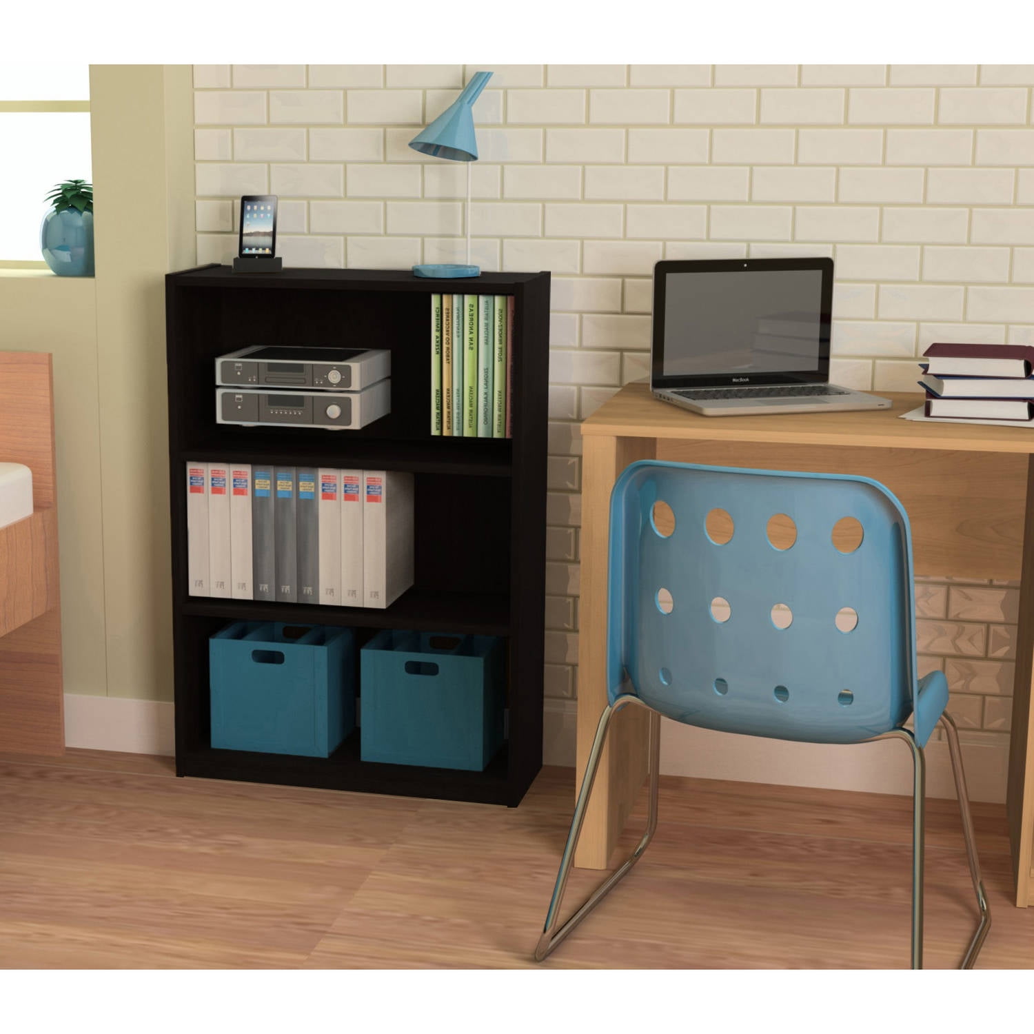 room essentials 3 shelf trestle bookcase