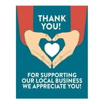 Koyal Wholesale Small Business Support Thank You Thank You For Supporting Our Local Business, Business Signs, 10-Pk