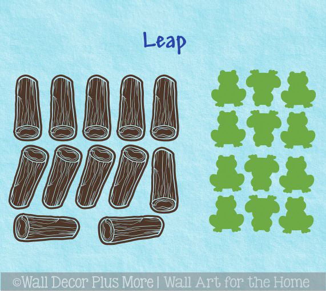 Frog Logs Leap Vinyl Stickers Sensory Path Floor Decals School Hallway Activity Brilliant Blue