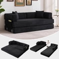 thumbnail image 1 of Qinaqin 78.8" 5-in-1 Modular Convertible Corduroy Floor Sofá Cama – Folding Sleeper con Armrest Backrest & Pillow Space-Saving Multi-Position para Living Sala Dormitorio Apartment, 1 of 5