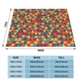 thumbnail image 6 of Retro Triangle Polygon Throw Blanket, Soft Blanket Keeps Warm All Seasons, Lightweight Warm Blanket For Sofa Bed Sofa - 80"x60", 6 of 8