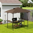thumbnail image 6 of 8×5 FT Pop Up Grill Gazebo, Outdoor Grill Canopy with Vented Roof & Side Shelves, Large Portable Canopy for Outdoor Barbecue, Backyard, Patio, Easy Set up, 6 of 7